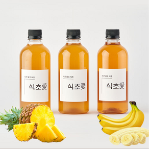 천연발효 파인애플식초 500ml 효과 효능 만들기 선물 식초다이어트 파인애플 핸드메이드 수제 오가닉 비니거 식초 500ml, 1개