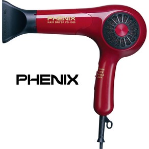 PHENIX 헤어드라이어 PD-1500 1200W, 레드