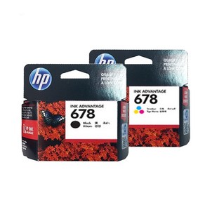 HP 678 잉크 검정+컬러 세트 HP3545 HP4645 HP2545 HP3540, 검정(CZ107AA)+컬러(CZ108AA), 1세트