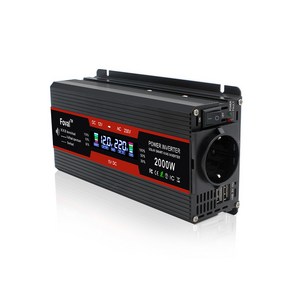 녹원 한국형 콘센트 순수계단파 차량용 인버터 12V & 24V 지속출력 1200W 최대출력 2000W, 1개