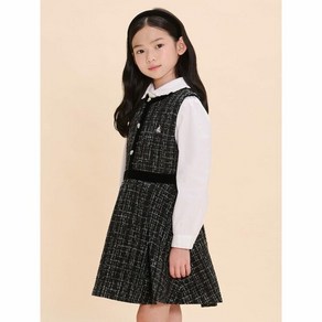 [BEANPOLE KIDS] 트위드 베스트형 원피스 블랙 (BI4971G925)