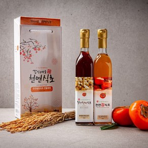 감익는마을 천연식초 선물세트 감식초 발아현미식초 500ml x2, 선물세트 천연감식초 500ml 2병, 2개