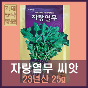 미래종묘 자랑 열무 씨앗 (25g), 1개