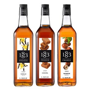 1883 카라멜+바닐라+로스티드 헤이즐넛시럽 3종세트, 1개, 1L