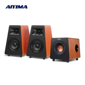 호환 AIYIMA 2.1 채널 스피커 및 서브 우퍼 홈 사운드 시어터 우드 스피커 조합, [02] EU Plug, [03] Oange S30 800X, 1개