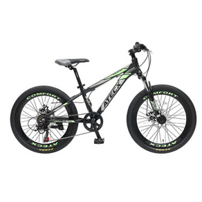 아텍스 컴포트 2200D 기계식 알루미늄 MTB 자전거 반조립 55cm, 블랙네온, 1개