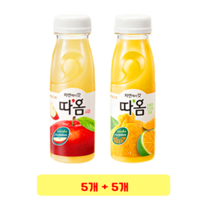 (무료배송) 빙그레 따옴 사과 235ml x 5개 + 천혜향&한라봉&청귤 235ml x 5개