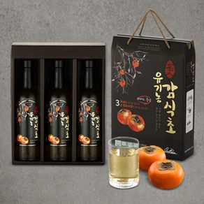 유기농감식초 3년 발효숙성 건강음료 380ml 3입 선물세트