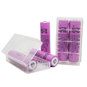 배터리 2P+배터리케이스 1P SET18650 3500mAh 충전용 배터리 KC인증 보호회로 볼록 효도라디오 리튬이온 고용량 건전지 케이스 포함 충전식 리토카라, 1개