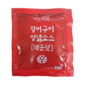 이츠쉐프 장어양념소스 일회용 매운맛 50g, 10개