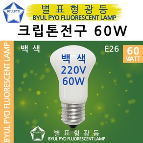 크립톤전구 백열등 백열램프 백색 60W E26소켓