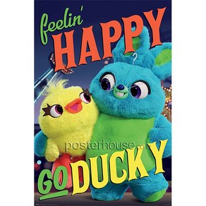 MAXI Poste 포스터 61x91 - 토이 스토리 4 / Toy Stoy (Happy-Go-Ducky), 포스터만구매