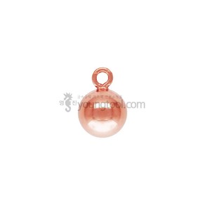 14K 핑크 딸랑이 팬던트 장식 5.0 mm 1개입, 단품, 1개