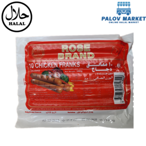 HALAL CHICKEN FRANK SAUSAGES 340g 할랄 치킨 프랭크 소시지 340g, 3개