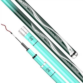19조 낚싯대 손 막대 초경량 조정 내림 중층 민물 대, 싱글 19톤 3.6미터 가볍고 단단한 일체형 버전 (큰