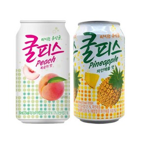 쿨피스 350ml 2종 복숭아 6캔+파인 6캔 총12캔