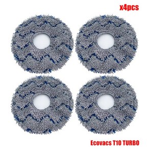 에코백스 T10 터보/디봇 X1/옴니/X1 터보 진공 청소기 호환 걸레 패드 세척 가능한 부품 액세서리 교체, [01] 4pcs, 01 4pcs, 1개