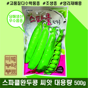 스파클완두콩 씨앗 40g- 미래종묘 국내산 다수확 영리재배용 품종 조생종, 1개