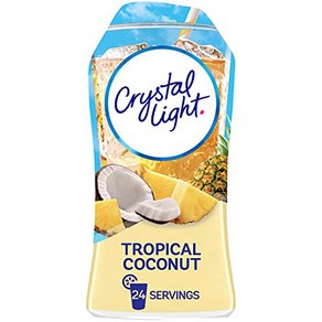 Crystal Light Liquid Tropical Coconut Naturally Flavored 크리스탈 라이트 액상 열대 코코넛 천연 맛 음료 믹스 1.62 fl oz