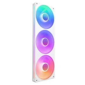 NZXT F360 RGB 코어 - 360mm 외부 모듈 팬 단위 120mm 3개 속도 및 높은 제어 정압 공기 공기 다이내믹 베어링 팬당 8개의 aRGB LED 흰색, 3x 120mm_화이트, 6) RGB Single Fame - 3x 120mm