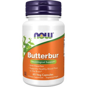 나우푸드 Butterbur 머위 피퍼휴 60캡슐 x 1통