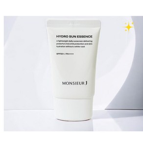 [본사정품] 무슈제이 하이드로 에센스 선크림 50ml 1+1 묶음 남성선크림 남자선크림, 2.06개, 51.79ml