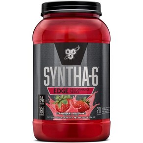 BSN SYNTHA-6 EDGE 단백질 분말 가수분해 유청 미셀라 카세인 우유 분리 저당 24g 딸기 밀크쉐이크 48인분, 1개, 1.06kg