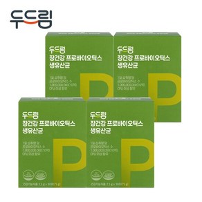 [두드림] 장건강 프로바이오틱스 생유산균 30포 X 4박스, 75g, 4개