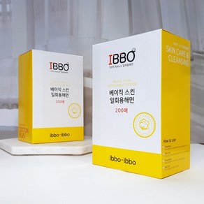 ibbo&이뽀 [ibbo] 베이직 일회용 해면 M 200매, 1개