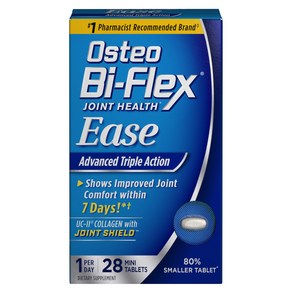 (Osteo Bi-Flex )Ease Advanced Tiple Action with 비타민 D 관절 보조제 미니 정제 28개(해외직구 구매대행), 1개, 28정