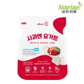 [내아이애] 아이과자 간식 동결건조 과일&요거트, 사과, 16g, 1개