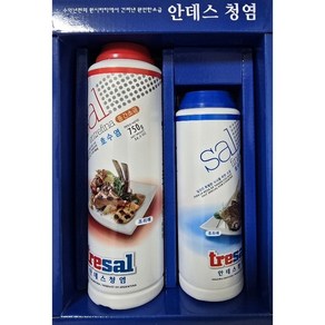 샘스 트레살 안데스 청염 미네랄소금 고운소금500g 중간소금750g 2종류세트, 500g, 2개