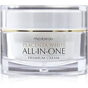 일본직발송 6. MOSBEAU PLACENTA WHITE ALL-IN-ONE PREMIUM CREAM 55G 모스뷰 프라센타 화이트 올인원 프, One Size, One Colo, 1개