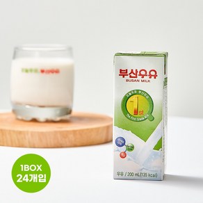 부산우유 멸균우유 흰우유, 200ml, 24개