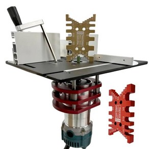 목공 라우터 리프트 시스템 알루미늄 탑 플레이트 65mm 직경 모터 작업대 트리머 조각 기계 DIY 도구, 02 Set-2, 2.Set2, 1개
