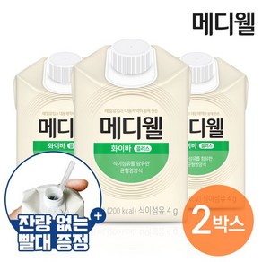 메디웰 메디웰 화이바플러스 2박스 (200ml x 60팩) 환자식 식사대용, 1200ml