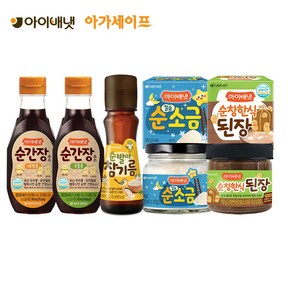 [아이배냇] 베베 이유식 순간장 국물1개+비빔1개+소금1개+된장1개+참기름1개 행사, 1세트