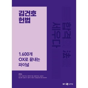 메가공무원 2024 김건호 헌법 1 600개 OX로 끝내는 파이널, 메가스터디교육