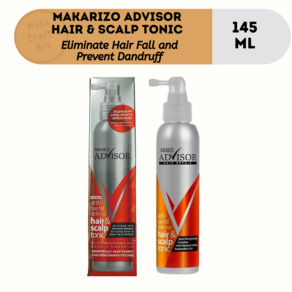 MAKARIZO Adviso Hai Tonic 안티 헤어 폴 디펜스 비듬 방지 헤어 & 두피 토닉 145 ml, 1개, 145ml