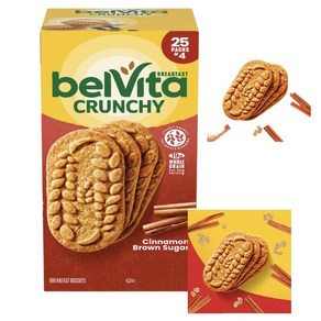 Belvita 브렉퍼스트 비스킷 시나몬 브라운 슈가 25개입