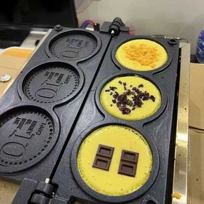 업소용 십원빵 기계 동전빵 제조기 업소용 쿠커 가스, 가스 금화빵 4공