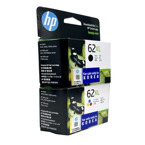 HP 62XL 정품잉크 C2P05AA / C2P07AA 5640 7640 오피스젯 5740 8040, 세트, 1개