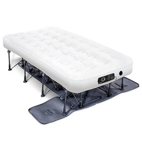 Ivation EZ-Bed (트윈) 에어 매트리스 Deflate Defender™ 기술 듀얼 오토 컴포트 펌프 및 듀얼 레이어 라미네이트 소재 - 손님 여행 휴가 캠핑용 에어