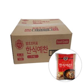 한식예찬 3KG백설 BOX(4), 4개, 3kg