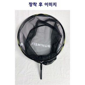 고급 카본 뜰채후레임망 프레임 연심망 40cm 2mm 중층 내림 민물 낚시 뜰채, 40 고급카본 뜰채 후레임망+호환봉