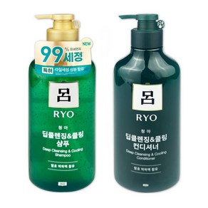 려 청아 딥클렌징 쿨링 샴푸+컨디셔너 550ml, 1개