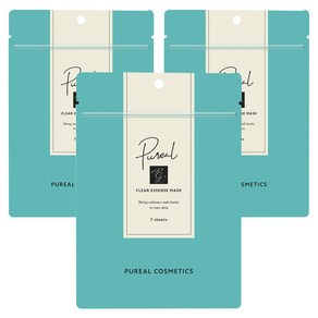 pueal cosmetics 클리어 에센스 마스크, 3개, 7개입