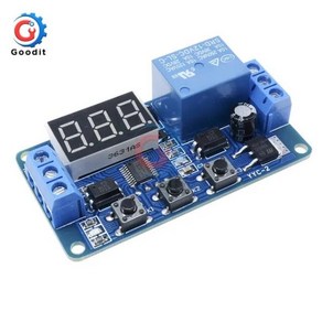 LED 디스플레이 자동화 사이클 지연 타이머 제어 오프 스위치 시간 릴레이 케이스 DDC-331 포함 DC 12V 지, Relay Contolle, 1개