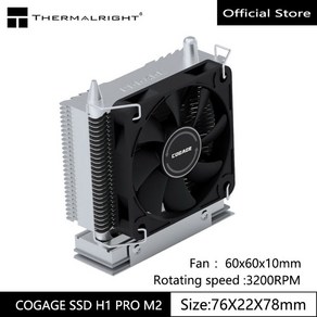 H2 라디에이터 지원 PCI-E5.0 솔리드 하드 스테이트 COGAGE PRO 디스크 써멀라이트 라디에이터 수동 SSD M.2, H1 PRO M2