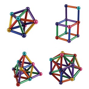 네오큐브자석 23mm 컬러자석봉 마그네틱 네오디움 자석 36+27 장난감